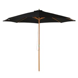 image-Bamboo Wooden Market Patio Umbrella 3 x 2.5 m