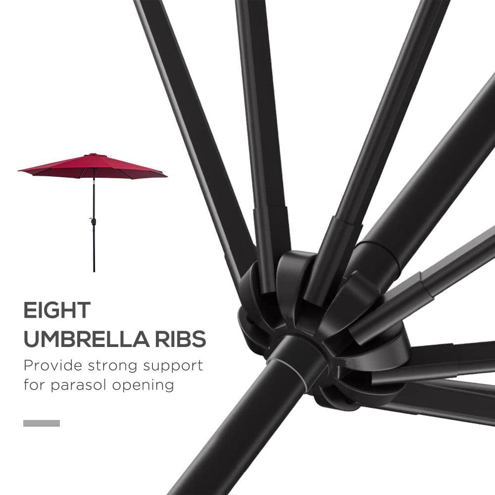 image-3m Umbrella, Tilt and CrankWine Red