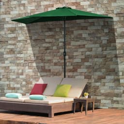 image-3m Half Parasol Umbrella Metal Frame Crank NO BASE INCLUDED, Green