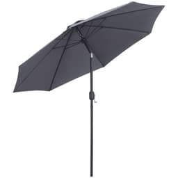 image-2.7M Patio Sun Umbrella Parasol Tilt Shade Aluminium Charcoal Grey