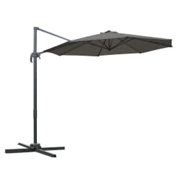 image-3m Patio Offset Parasol Roma Umbrella Cantilever Dark Grey