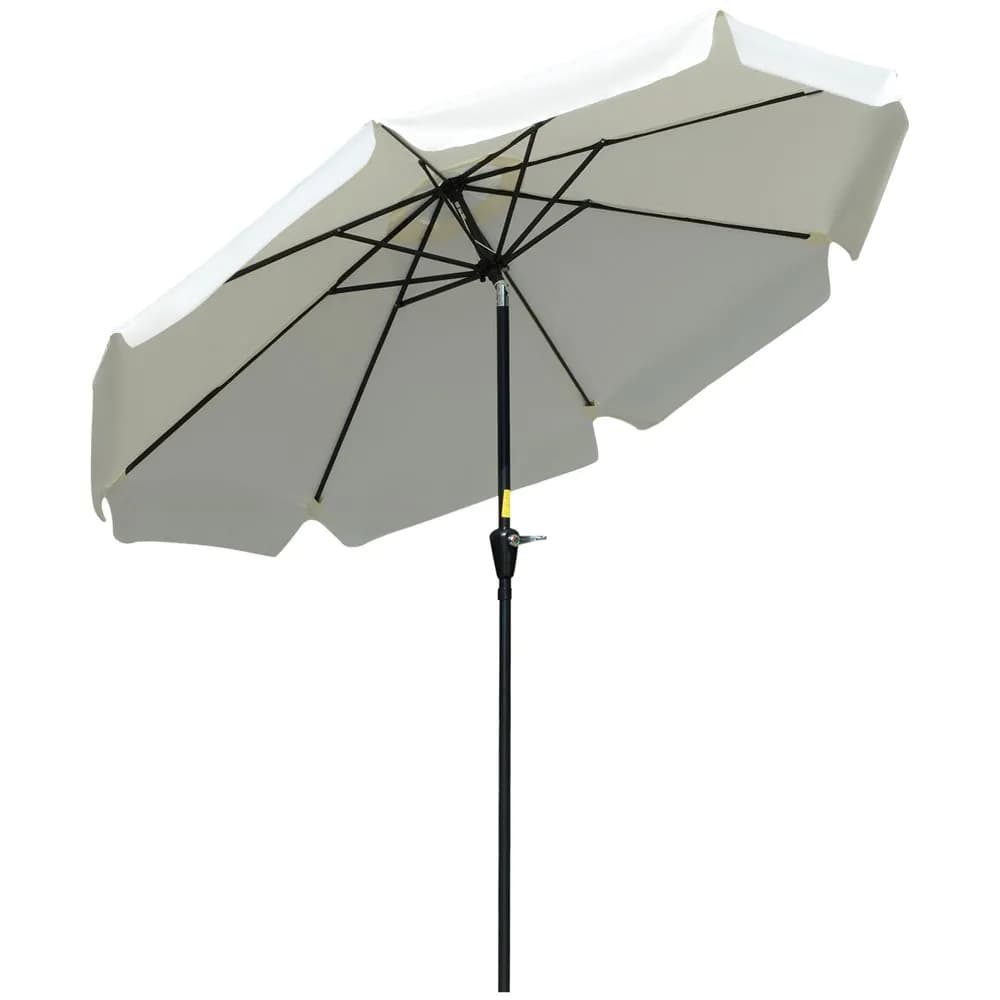 image-2.66m Patio Umbrella Parasol Outdoor Cream White