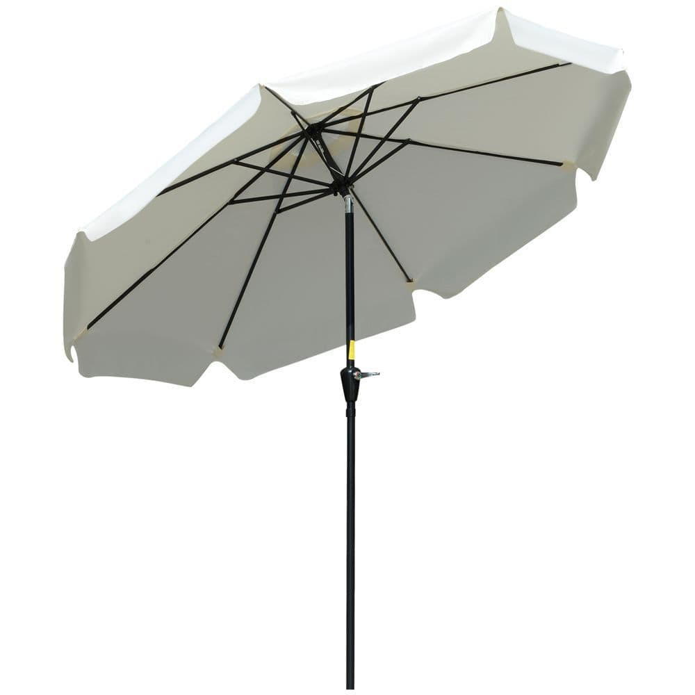 image-2.66m Patio Umbrella Parasol Outdoor Cream White