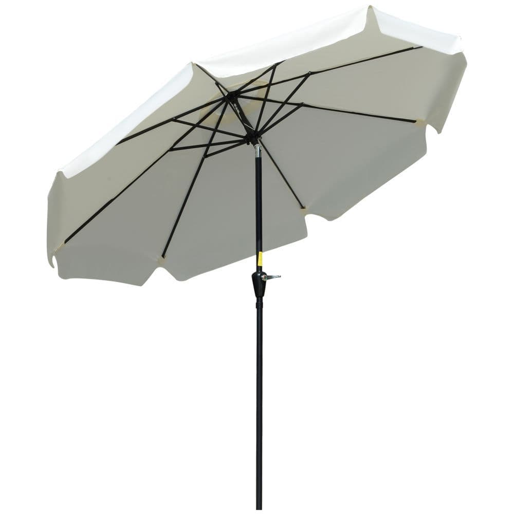 image-2.66m Patio Umbrella Parasol Outdoor Cream White