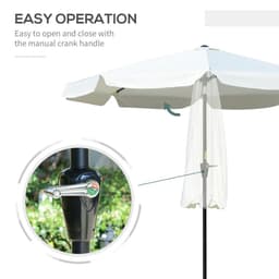 image-2.66m Patio Umbrella Parasol Outdoor Cream White