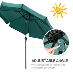 image-2.66m Patio Umbrella Garden Green