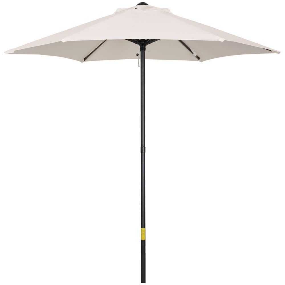 image-1.96m Parasol Patio Umbrella, Cream White