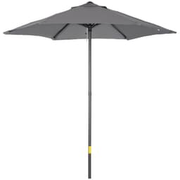 image-1.96m Parasol Patio Umbrella, Dark Grey
