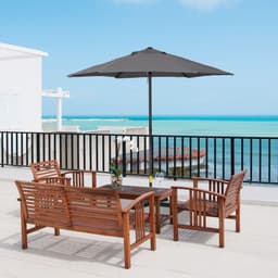 image-1.96m Parasol Patio Umbrella, Dark Grey