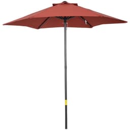 image-2m Parasol Patio Umbrella, Wine Red