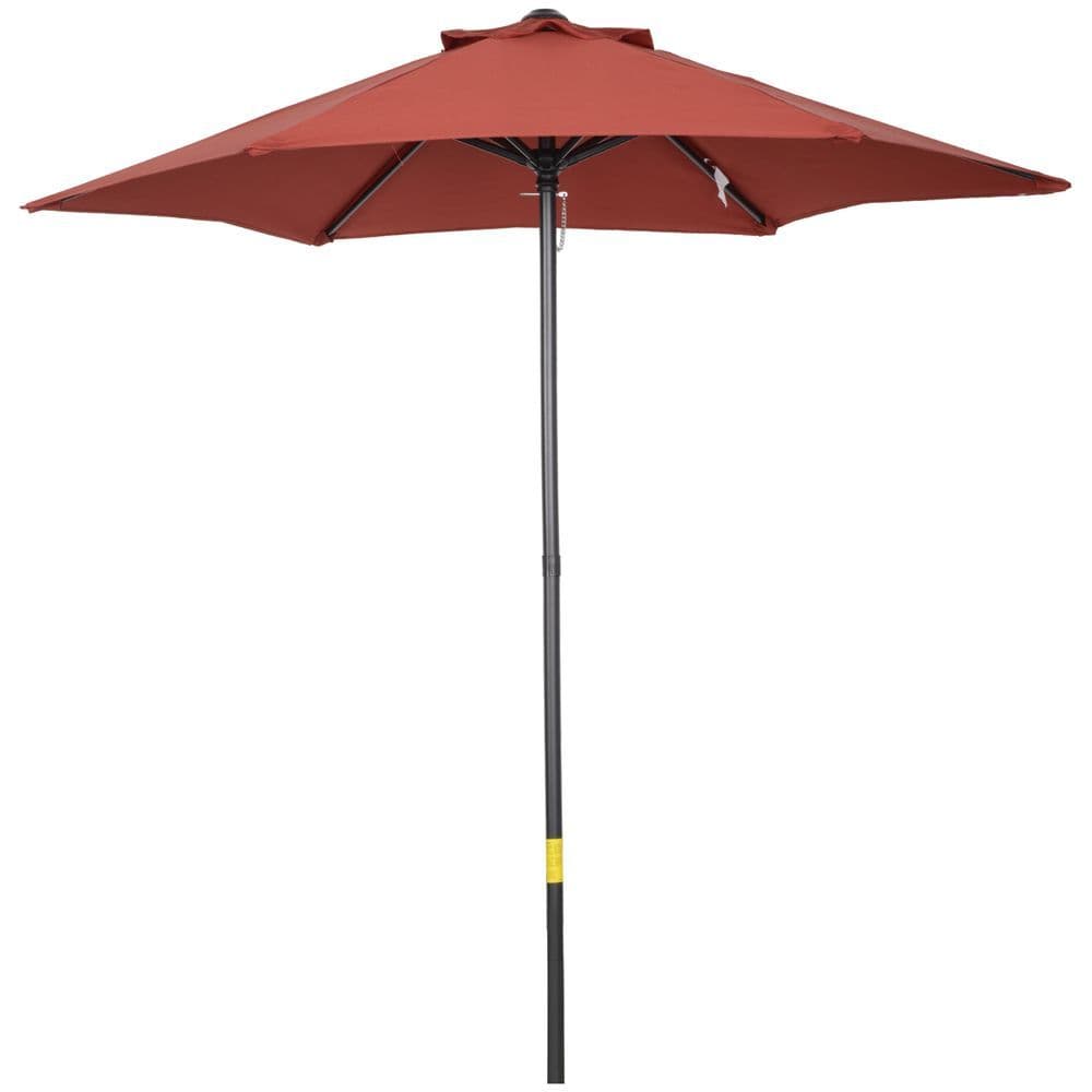 image-2m Parasol Patio Umbrella, Wine Red
