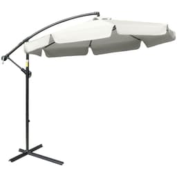 image-2.7m Garden Banana Parasol Cantilever Crank Cream White