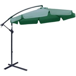 image-2.7m Garden Banana Parasol Cantilever Umbrella with Crank Green