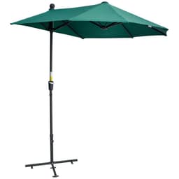 image-2m Half Parasol Market Umbrella Crank Dark Green