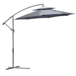 image-2.7m Garden Banana Parasol Cantilever Umbrella Handle, Dark Grey