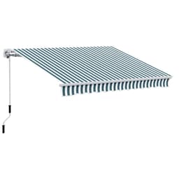 image-Outsunny Awning Sun Shade Canopy Shelter 4m x3m Green & White