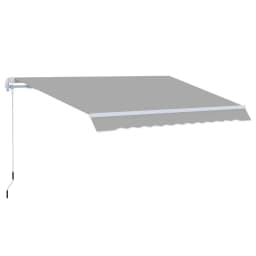 image-Awning Canopy Garden Outdoor Shelter UV Block Aluminium Crank 3 x 2m