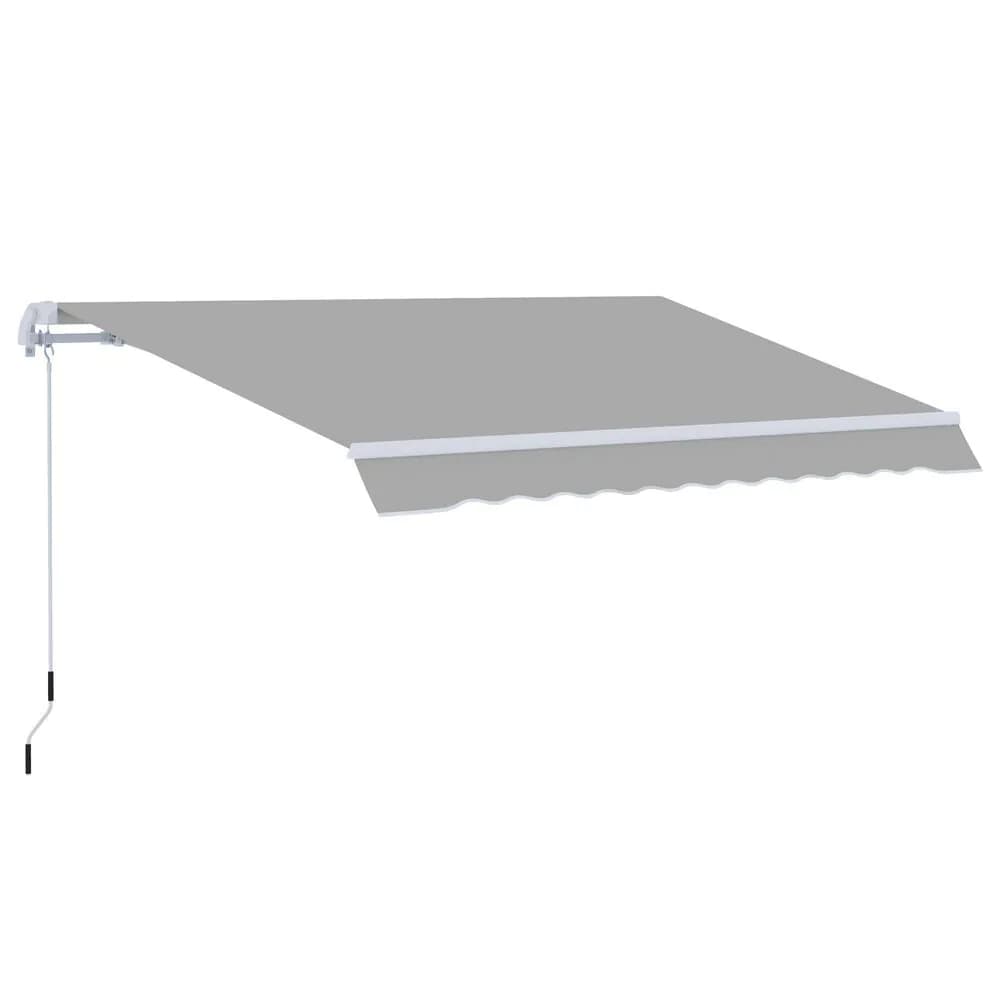image-Awning Canopy Garden Outdoor Shelter UV Block Aluminium Crank 3 x 2m