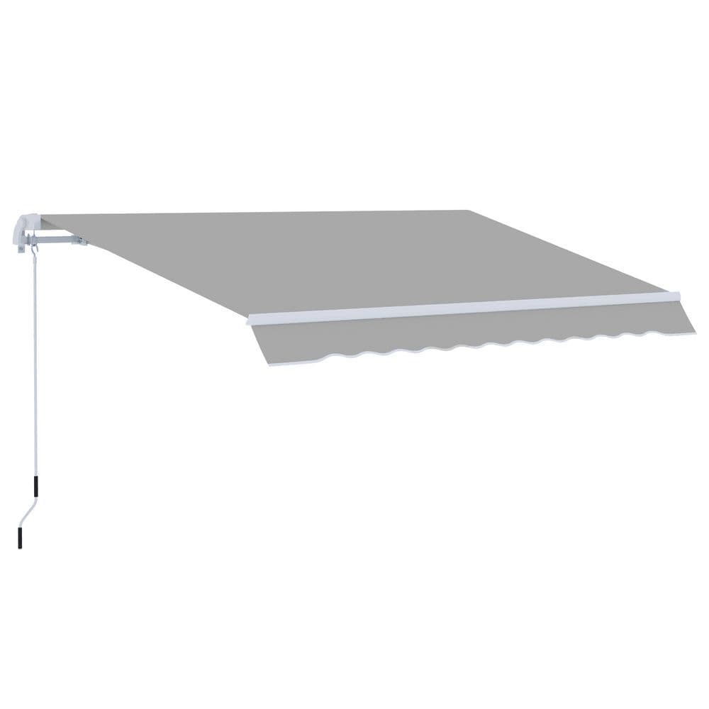 image-Awning Canopy Garden Outdoor Shelter UV Block Aluminium Crank 3 x 2m
