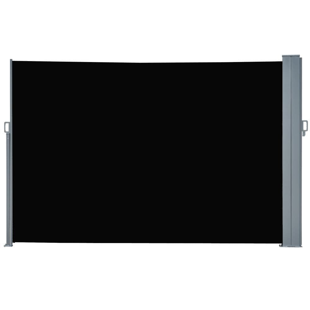 image-6 x 2m Retractable Sun Side Awning Screen Black