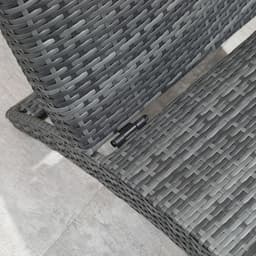 image-Garden Patio Rattan Wicker Folding Sun Lounger Cushion Grey