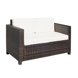 image-2 Seater Sofa Brown Rattan Table Sofa Chair Mixed Brown