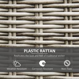 image-8-Seater PE Rattan DaybedTable with Olefin Cushion