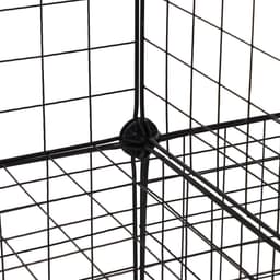 image-DIY 6 Cube Wire Storage Cabinet Organiser, 111L x 37W x 111Hcm-Black