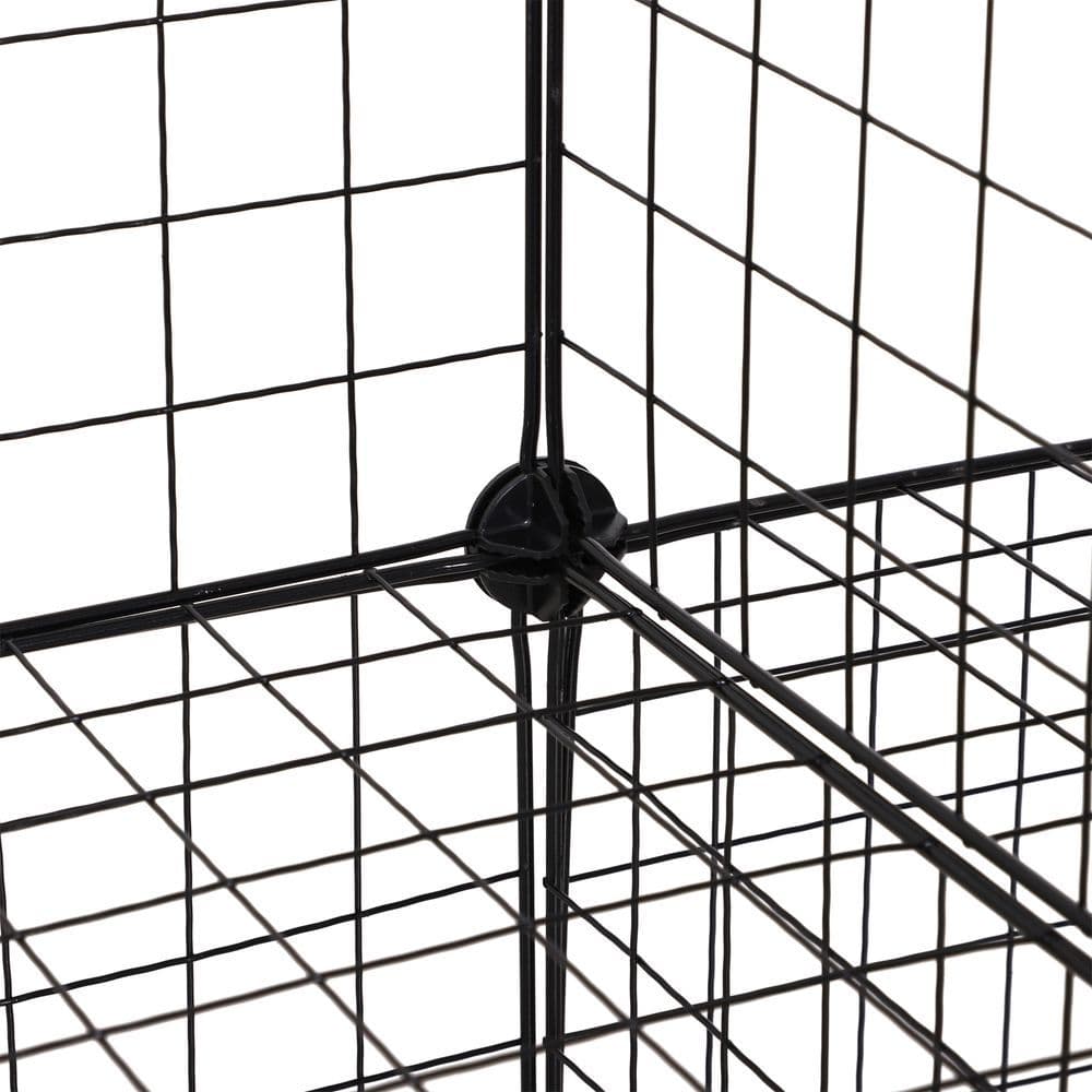 image-DIY 6 Cube Wire Storage Cabinet Organiser, 111L x 37W x 111Hcm-Black
