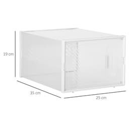 image-18PCS Clear Shoe Box, Plastic UK/EU Size 8.5/43, 25 x 35 x 19cm
