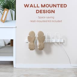 image-2 Pairs Electric Shoe Dryer, Wall Mount Boots, Leather Shoes, Socks, White