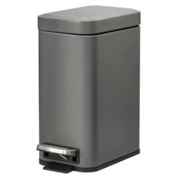 image-5L Steel Step Trash Can with Quiet-Closed Lid, Silent and Gentle Open,
