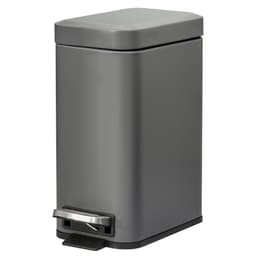 image-5L Steel Step Trash Can with Quiet-Closed Lid, Silent and Gentle Open,