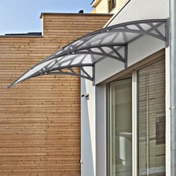 image-Door Canopy Awning Outdoor Window Rain Shelter Cover Clear