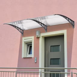 image-Door Canopy Awning Outdoor Window Rain Shelter Cover Clear