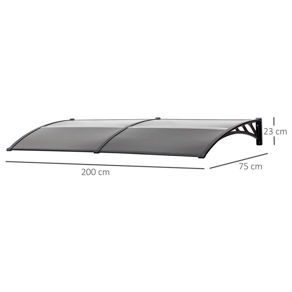 image-Outsunny Front Door Canopy Awning Outdoor Window Rain Shelter Cover