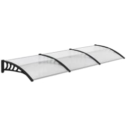 image-Front Door Canopy, Outdoor Awning, 300 x 100cm Rain Shelter Clear 300x100