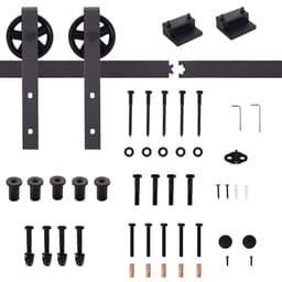 image-Sliding Door Rail Barn Door Kit Single Wooden 6FT /1830mm