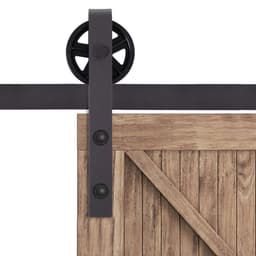 image-Sliding Door Rail Barn Door Kit Single Wooden 6FT /1830mm