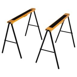 image-Steel Non-Slip 2-Peice Saw Horse Black/Yellow