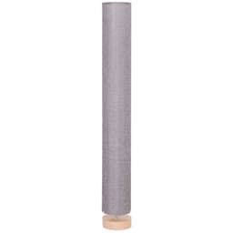 image-120H cm Wooden Base Floor Lamp W/Linen Fabric-Grey