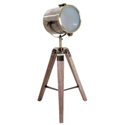 image-Floor Lamp, 33L-Wood/Bronze Colour