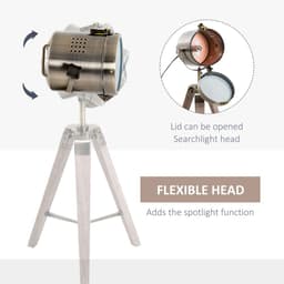 image-Floor Lamp, 33L-Wood/Bronze Colour
