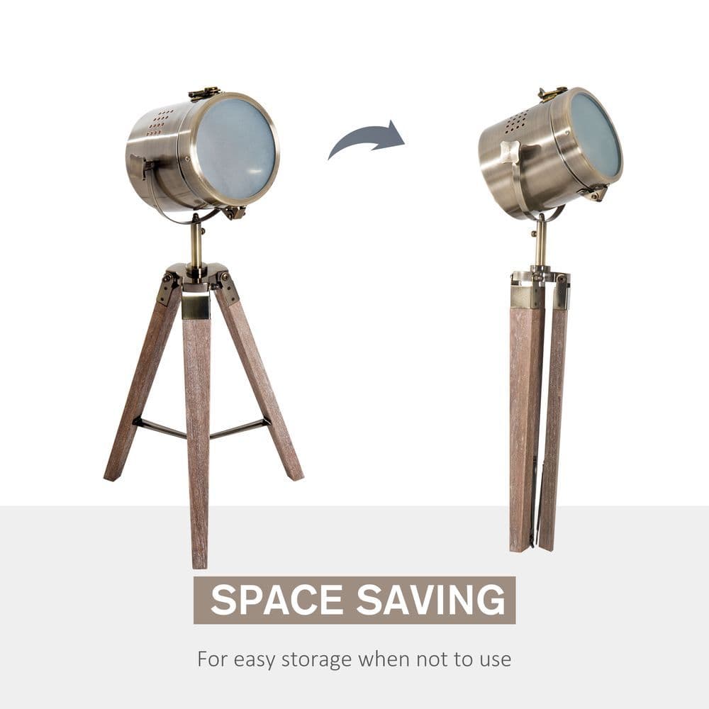 image-Floor Lamp, 33L-Wood/Bronze Colour