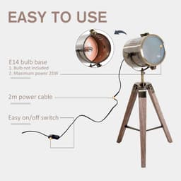 image-Floor Lamp, 33L-Wood/Bronze Colour