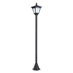 image-Outdoor Garden Solar Post Lamp Dimmable LED Lantern Bollard 1.2M Tall Black