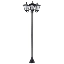 image-3-Solar Powered Lamp Post, IP44, 51.5Lx47Wx182.5H cm-Black