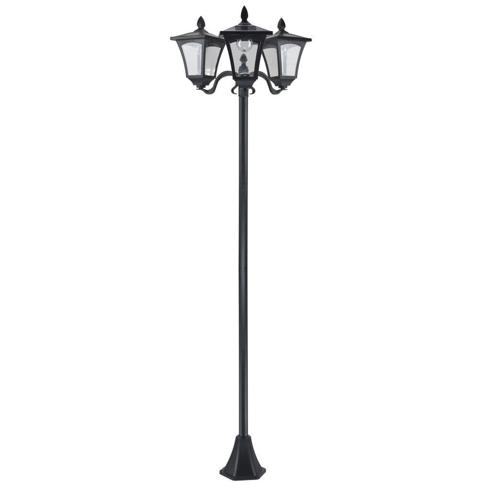 image-3-Solar Powered Lamp Post, IP44, 51.5Lx47Wx182.5H cm-Black