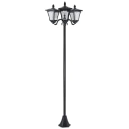 image-3-Solar Powered Lamp Post, IP44, 51.5Lx47Wx182.5H cm-Black
