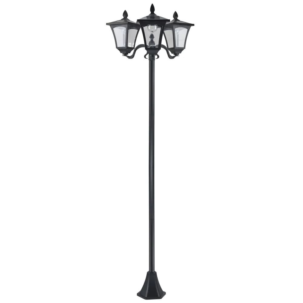 image-3-Solar Powered Lamp Post, IP44, 51.5Lx47Wx182.5H cm-Black